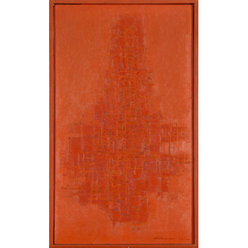 CLAUDE LOEWER : Abstraction en rouge (DOBIASCHOFSKY AUKTIONEN AG)