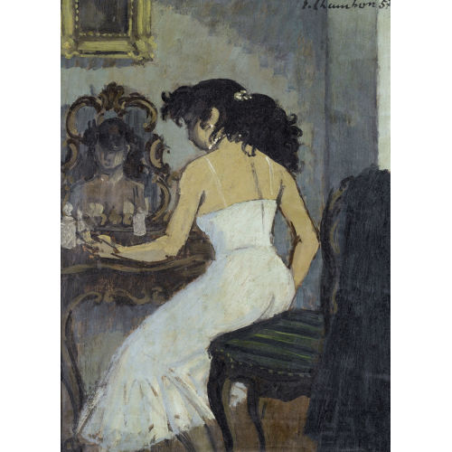 EMILE FRAN�OIS CHAMBON : Jeune femme � la toilette (DOBIASCHOFSKY AUKTIONEN AG)