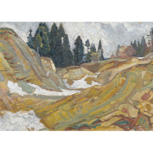 CHARLES L′EPLATTENIER : Landschaftspartie im Vorfr�hling mit Tannen (DOBIASCHOFSKY AUKTIONEN AG)