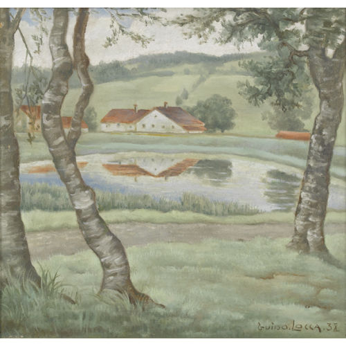 GUIDO LOCCA : 'Etang des Eplatures pr�s de La Chaux-de-Fonds' (DOBIASCHOFSKY AUKTIONEN AG)