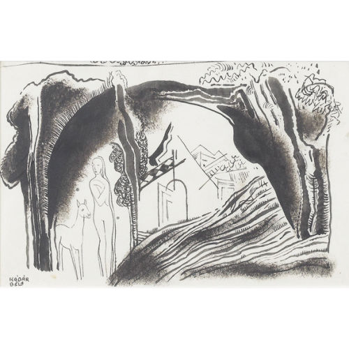 BELA KADAR : Femme et cheval (DOBIASCHOFSKY AUKTIONEN AG)