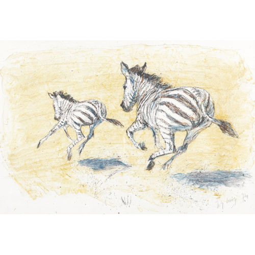 FRITZ HUG : Trabende Zebras (DOBIASCHOFSKY AUKTIONEN AG)