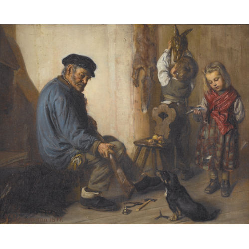 FRIEDRICH STIRNIMANN : Daheim nach der Jagd (DOBIASCHOFSKY AUKTIONEN AG)