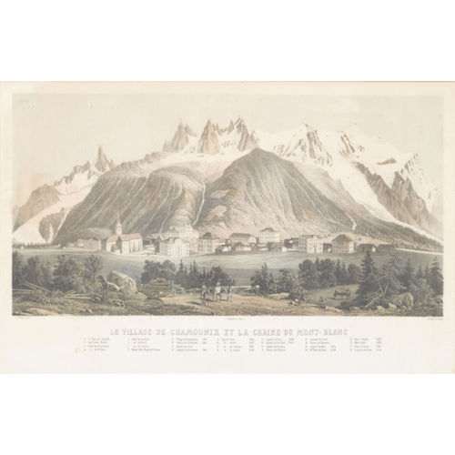 JOHANN HEINRICH MEZGER : 'Le village de Chamounix et la chaine du Mont-Blanc' (DOBIASCHOFSKY AUKTIONEN AG)