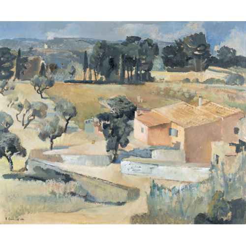 NANETTE GENOUD : Provenzalische Landschaft mit Mas (DOBIASCHOFSKY AUKTIONEN AG)