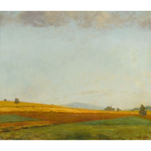 HANS ZAUGG : Weite Feldlandschaft im Sommer (DOBIASCHOFSKY AUKTIONEN AG)