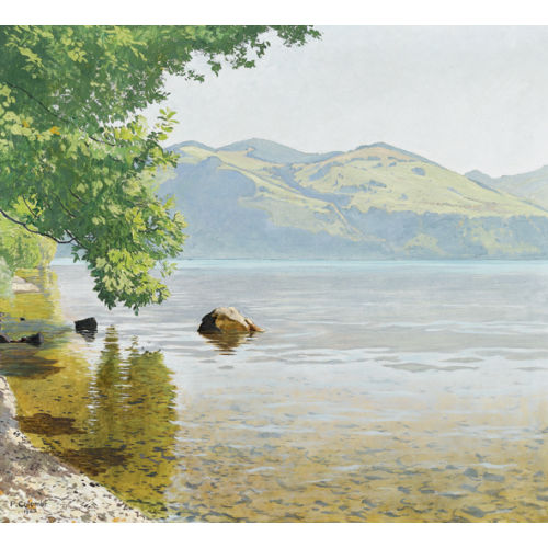 PLINIO COLOMBI : Sommerliche Uferpartie am Thunersee (DOBIASCHOFSKY AUKTIONEN AG)
