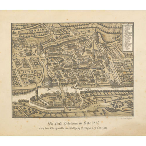 WOLFGANG SPENGLER : 'Die Stadt Solothurn im Jahr 1650...' (DOBIASCHOFSKY AUKTIONEN AG)