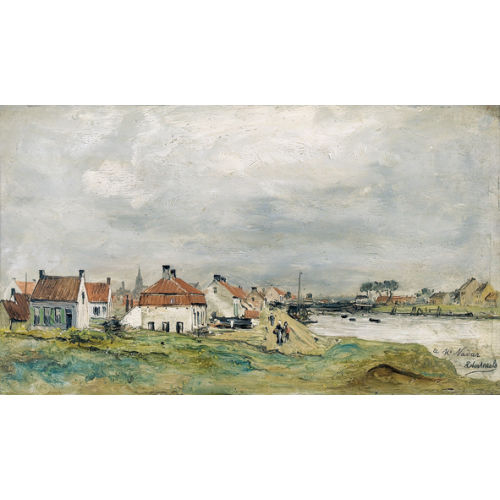 ROBERT CHARLES GUSTAVE LAURENS MOLS : Stadtansicht an einem Fluss (DOBIASCHOFSKY AUKTIONEN AG)