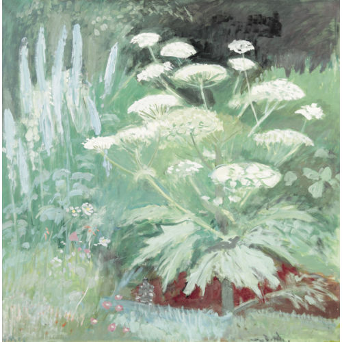 ERNST MORGENTHALER : Wiesenpartie mit B�renklau und Rittersporn (DOBIASCHOFSKY AUKTIONEN AG)