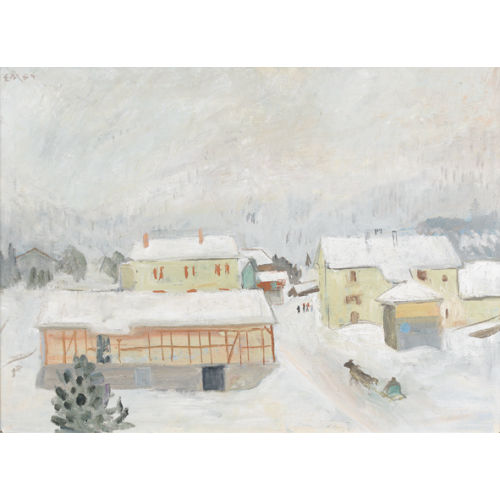 ERNST MORGENTHALER : Winterliche Dorfszenerie (DOBIASCHOFSKY AUKTIONEN AG)