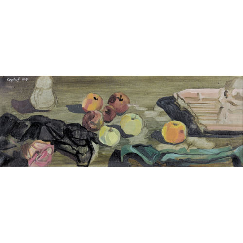 ERNST) COGHUF (EIGTL. STOCKER : Stillleben mit �pfeln und Rose (DOBIASCHOFSKY AUKTIONEN AG)