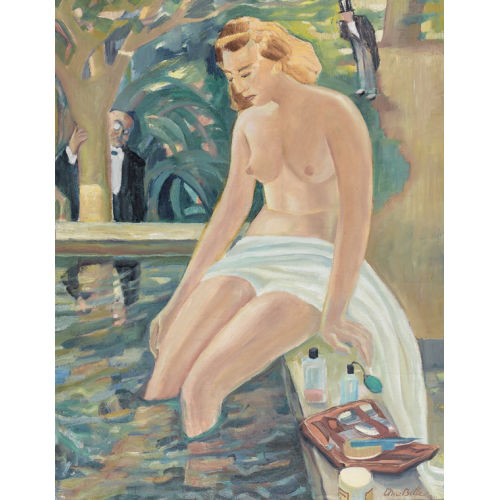 EDMOND BILLE : 'Suzanne au bain' (DOBIASCHOFSKY AUKTIONEN AG)