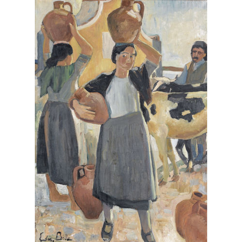 EDMOND BILLE : Les porteuses d′eau au Portugal (DOBIASCHOFSKY AUKTIONEN AG)