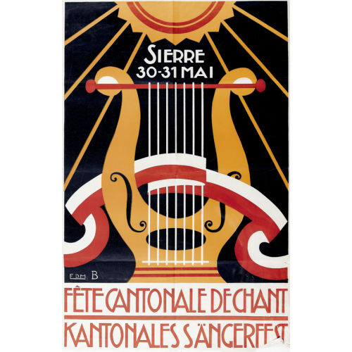 EDMOND BILLE : 'Sierre F�te Cantonale de Chant...' (DOBIASCHOFSKY AUKTIONEN AG)
