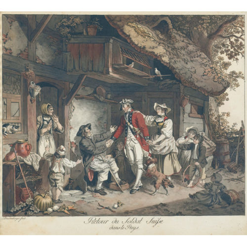 SIGMUND FREUDENBERGER : 'Retour du Soldat Suisse/dans le Pays' (DOBIASCHOFSKY AUKTIONEN AG)