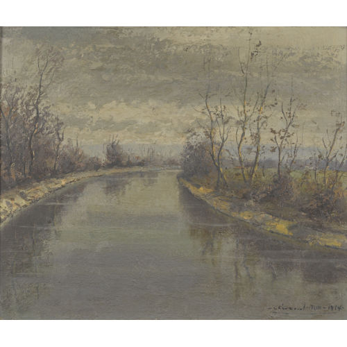 MAX CLEMENT : Der Broyekanal im Herbst (DOBIASCHOFSKY AUKTIONEN AG)