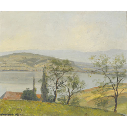 MAX CLEMENT : Landschaft am Murtensee (DOBIASCHOFSKY AUKTIONEN AG)