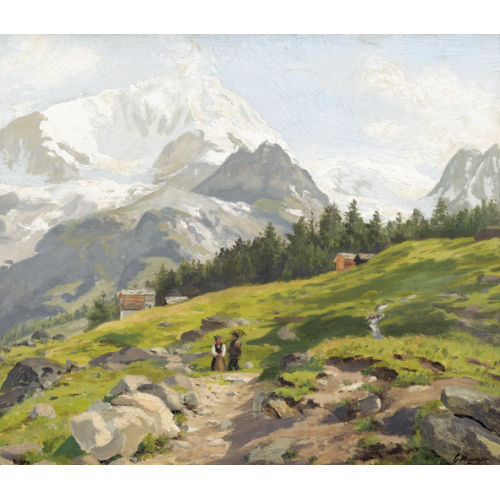 GEORG MACCO : Blick auf den Pigne d′Arolla im Wallis (DOBIASCHOFSKY AUKTIONEN AG)