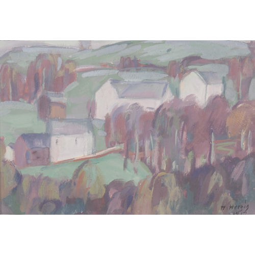 HEINRICH HERZIG : Herbstliche Landschaft mit H�usern (DOBIASCHOFSKY AUKTIONEN AG)