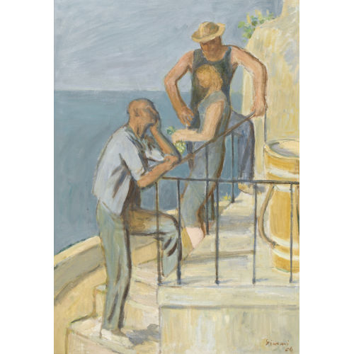 WILHELM GIMMI : 'Les Brantards et la servante' (DOBIASCHOFSKY AUKTIONEN AG)