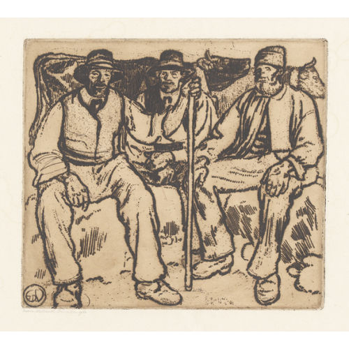 EDOUARD VALLET : Trois bergers (DOBIASCHOFSKY AUKTIONEN AG)