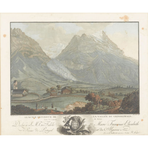 CASPAR WOLF : 'Glacier inferieur de la Vall�e du Grindelwald' (DOBIASCHOFSKY AUKTIONEN AG)