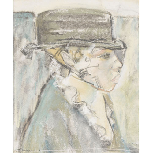 MAURICE BARRAUD : Portr�t einer Dame mit Hut (DOBIASCHOFSKY AUKTIONEN AG)