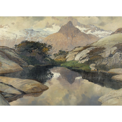ANTON RECKZIEGEL : Gelmersee beim Grimselpass (DOBIASCHOFSKY AUKTIONEN AG)