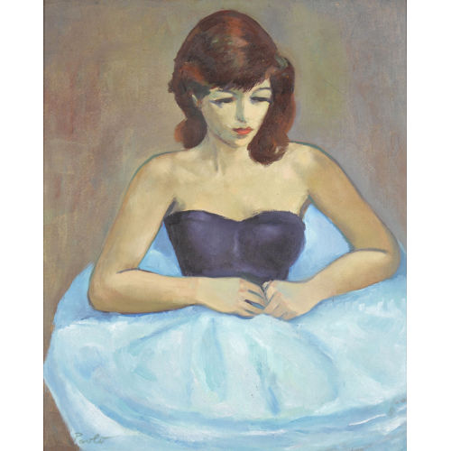 PAUL JAKOB) PAOLO (EIGTL. M�LLER : Ballettt�nzerin in blauem Tutu (DOBIASCHOFSKY AUKTIONEN AG)
