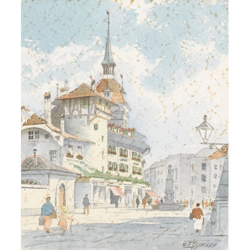 WALTER EGGIMANN : Zwei historische Ansichten von Bern. Gegenst�cke (DOBIASCHOFSKY AUKTIONEN AG)