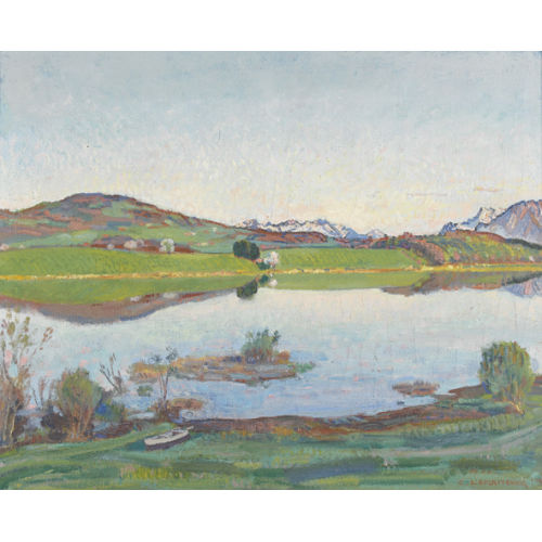 CHARLES L′EPLATTENIER : 'Lac de Bret, Soir' (DOBIASCHOFSKY AUKTIONEN AG)