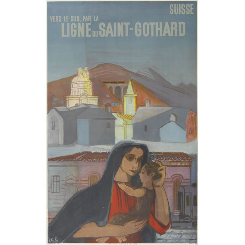 CHARLES HINDENLANG : 'Ligne du Saint-Gotthard' (DOBIASCHOFSKY AUKTIONEN AG)