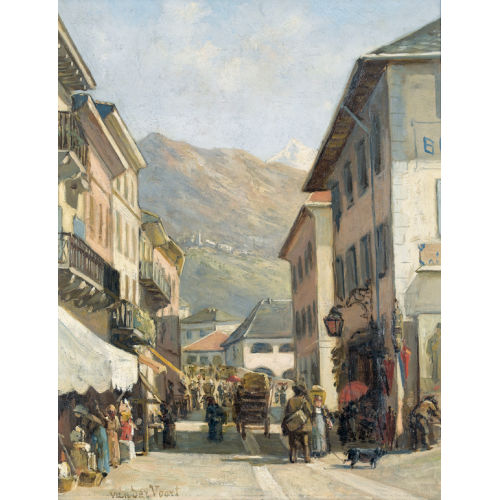 HERMAN JACOB VAN DER VOORT IN DE BETOUW : 'Strasse in Locarno' (DOBIASCHOFSKY AUKTIONEN AG)