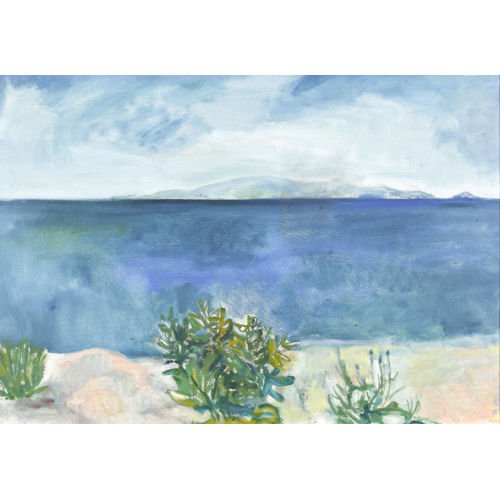 ALFREDO FABBRI : 'Marina con l′isola d′Elba' (DOBIASCHOFSKY AUKTIONEN AG)