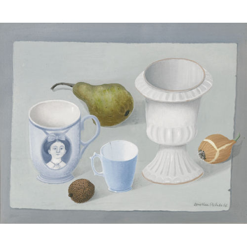 DOROTHEA STEFULA : 'Stillleben mit Zwiebel und Portr�ttasse' (DOBIASCHOFSKY AUKTIONEN AG)
