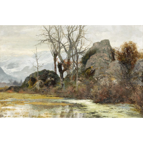 FRAN�OIS ADOLPHE GRISON : 'La mare aux f�es' (DOBIASCHOFSKY AUKTIONEN AG)