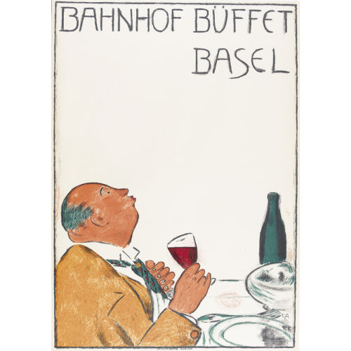 CUNO AMIET : 'Bahnhof B�ffet Basel' (DOBIASCHOFSKY AUKTIONEN AG)