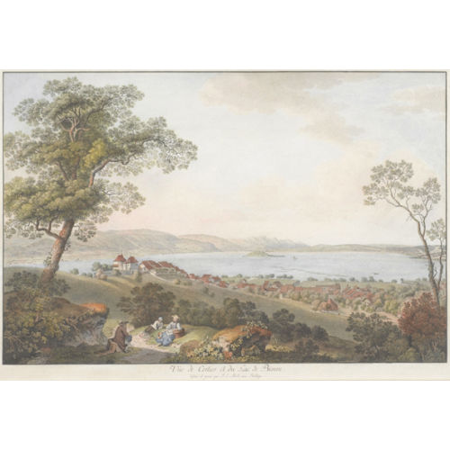 JOHANN LUDWIG ABERLI : 'V�e de Cerlier et, du Lac de Bienne' (DOBIASCHOFSKY AUKTIONEN AG)