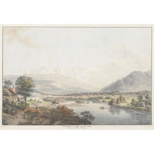 JOHANN LUDWIG ABERLI : 'V�e dessin�e � Mouri pr�s de Berne,...' (DOBIASCHOFSKY AUKTIONEN AG)