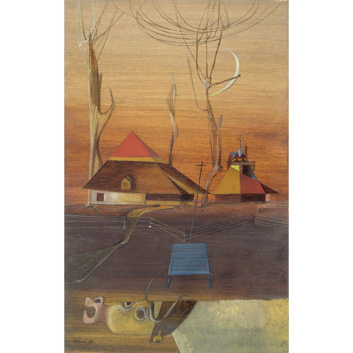 OTTO TSCHUMI : Surrealistische Landschaft (DOBIASCHOFSKY AUKTIONEN AG)