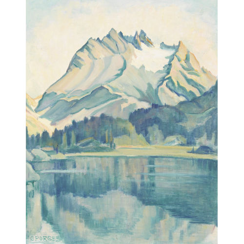 CLARA PORGES : Der Cavloccio-See mit Piz Forno (DOBIASCHOFSKY AUKTIONEN AG)