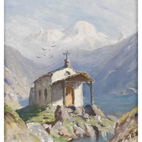 ALBERT HENRY JOHN GOS : Kapelle Maria zum Schnee am Schwarzsee oberhalb Zermatt (DOBIASCHOFSKY AUKTIONEN AG)
