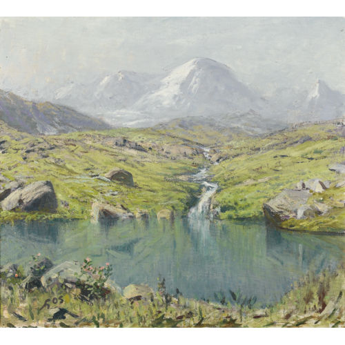 ALBERT HENRY JOHN GOS : Gebirgssee in den Alpen (DOBIASCHOFSKY AUKTIONEN AG)