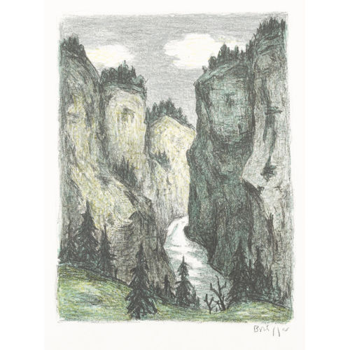 ARNOLD BR�GGER : Schlucht bei der Rosenlaui (DOBIASCHOFSKY AUKTIONEN AG)