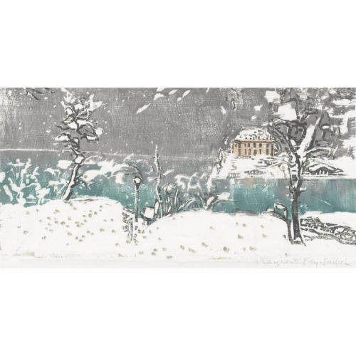 MARGUERITE FREY-SURBEK : Winterliche Landschaft am See (DOBIASCHOFSKY AUKTIONEN AG)