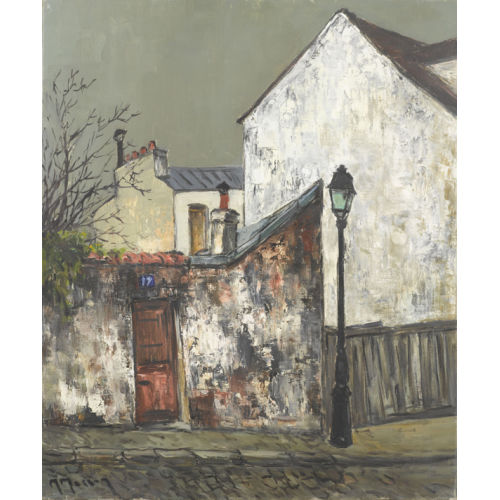 MARCEL MASSON : Strassenpartie im Montmartre in Paris (DOBIASCHOFSKY AUKTIONEN AG)