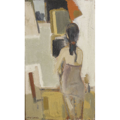 JEAN CORNU : Junge Frau im Atelier (DOBIASCHOFSKY AUKTIONEN AG)