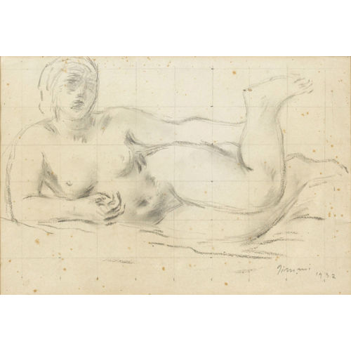 WILHELM GIMMI : Femme couch�e (DOBIASCHOFSKY AUKTIONEN AG)