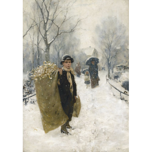 HANS BACHMANN : Der S�gesp�nesammler im Winter (DOBIASCHOFSKY AUKTIONEN AG)